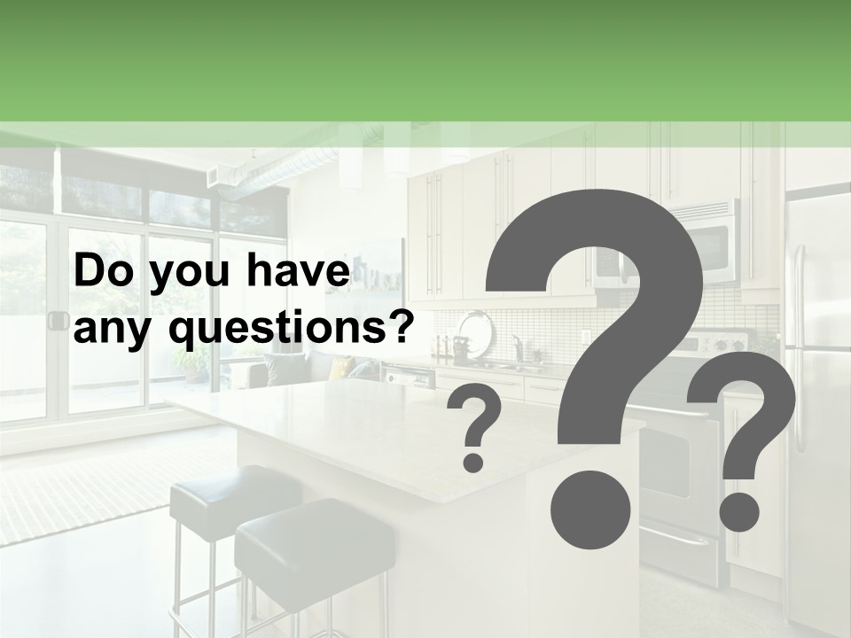 Modern Kitchen Interior PowerPoint Template