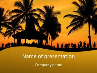 Palm Trees In Miami PowerPoint Template