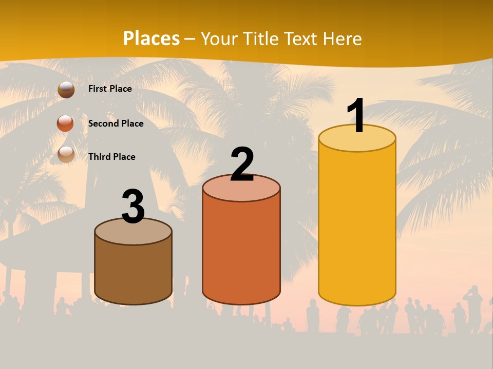 Palm Trees In Miami PowerPoint Template