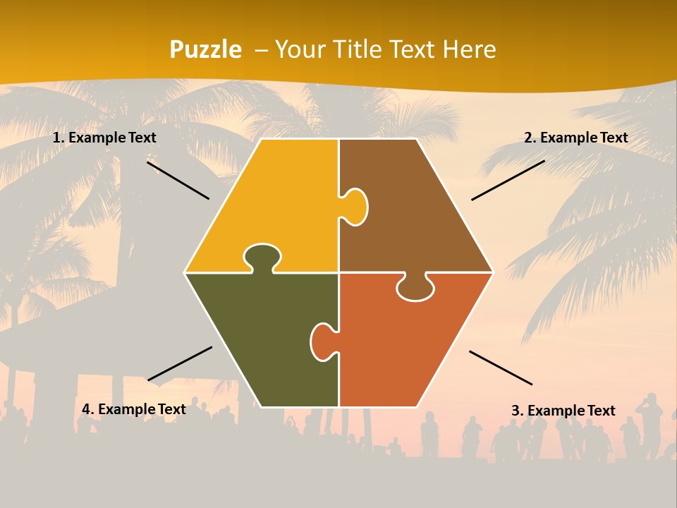 Palm Trees In Miami PowerPoint Template