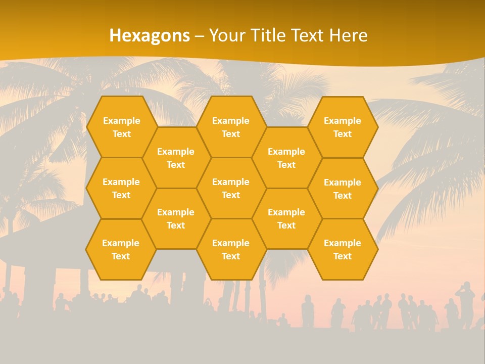 Palm Trees In Miami PowerPoint Template