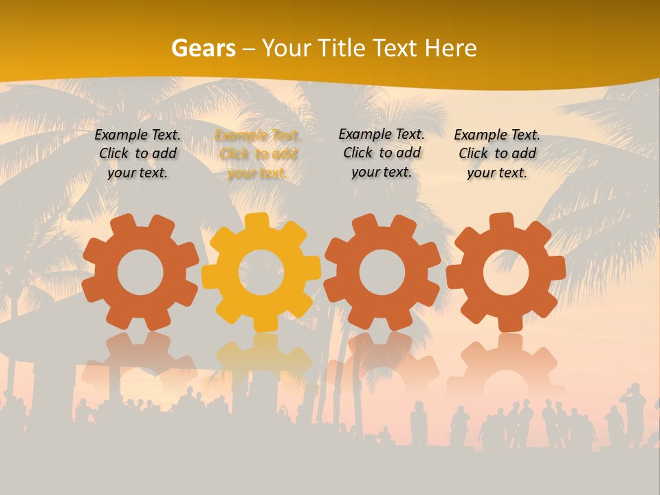 Palm Trees In Miami PowerPoint Template