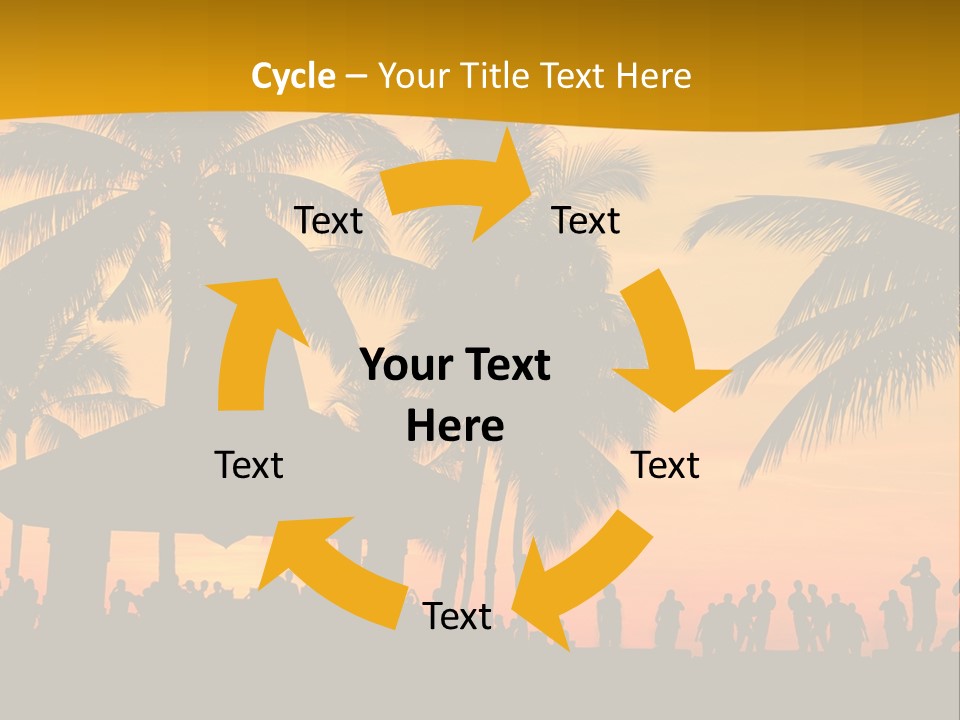 Palm Trees In Miami PowerPoint Template