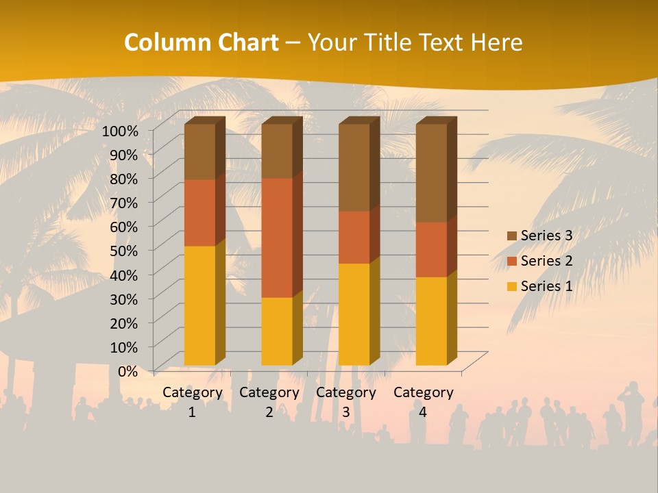 Palm Trees In Miami PowerPoint Template