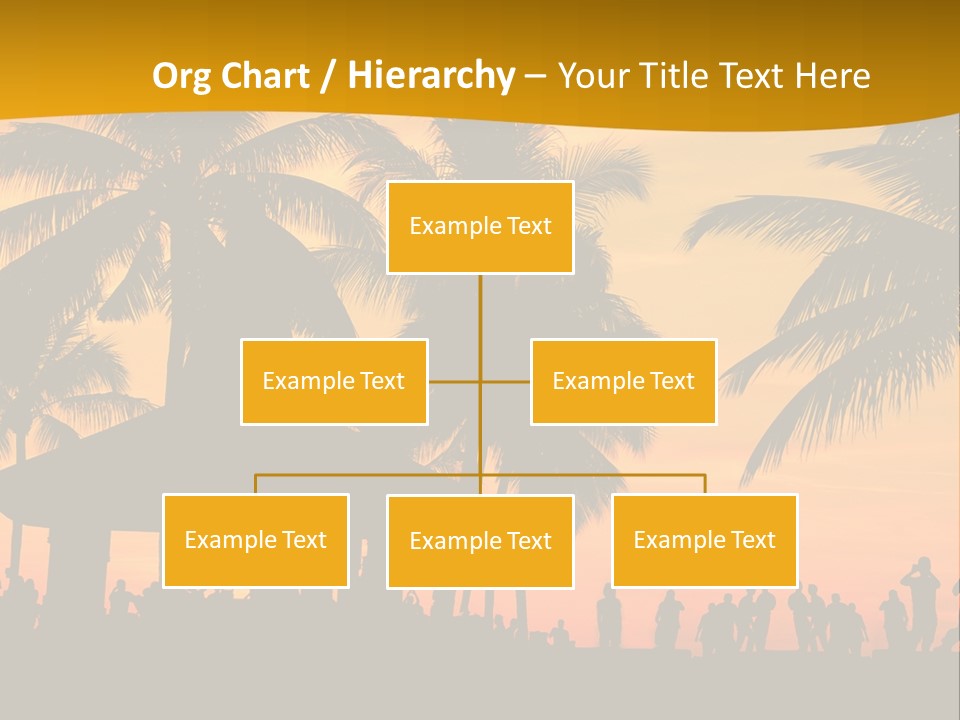 Palm Trees In Miami PowerPoint Template