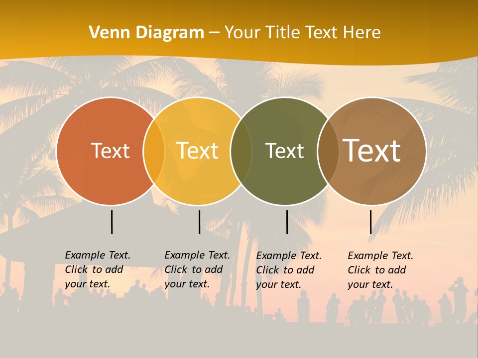 Palm Trees In Miami PowerPoint Template