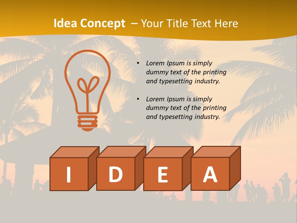 Palm Trees In Miami PowerPoint Template