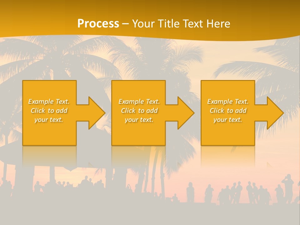 Palm Trees In Miami PowerPoint Template