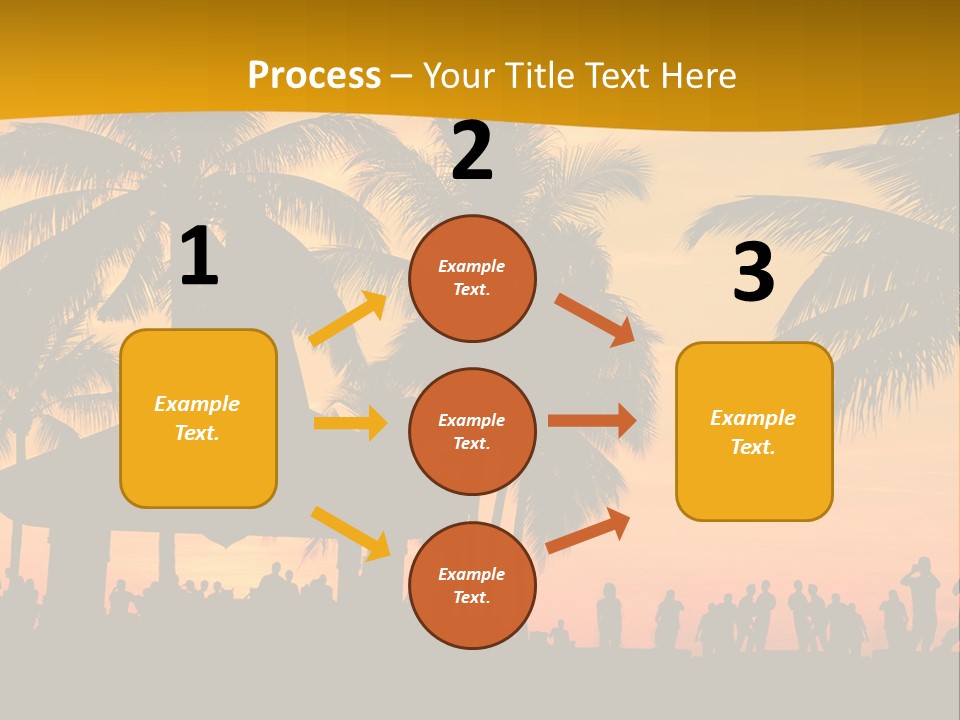 Palm Trees In Miami PowerPoint Template
