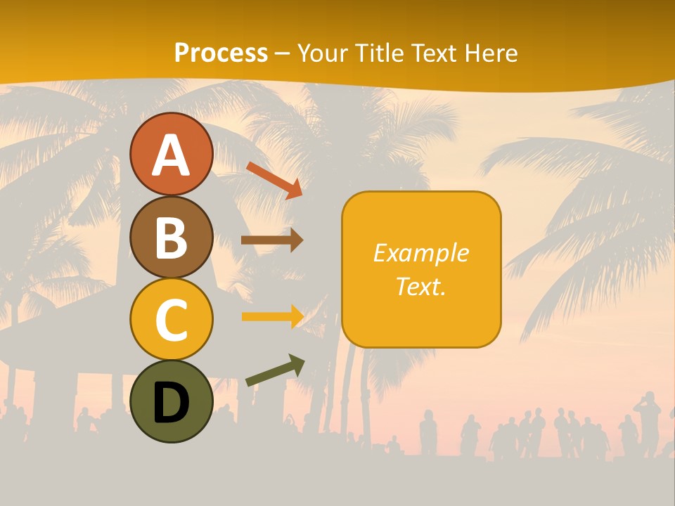 Palm Trees In Miami PowerPoint Template