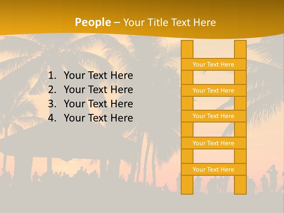 Palm Trees In Miami PowerPoint Template