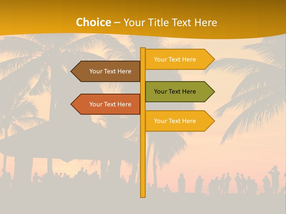 Palm Trees In Miami PowerPoint Template