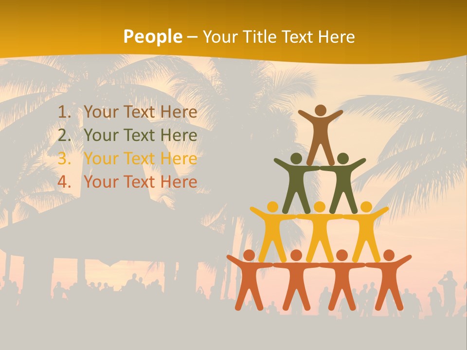 Palm Trees In Miami PowerPoint Template