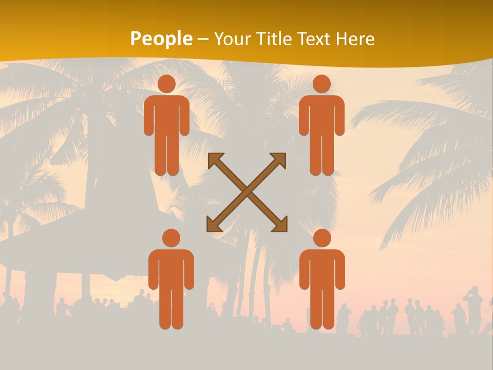 Palm Trees In Miami PowerPoint Template