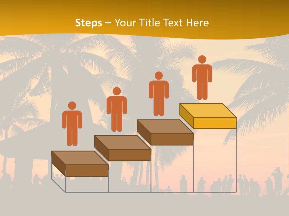 Palm Trees In Miami PowerPoint Template