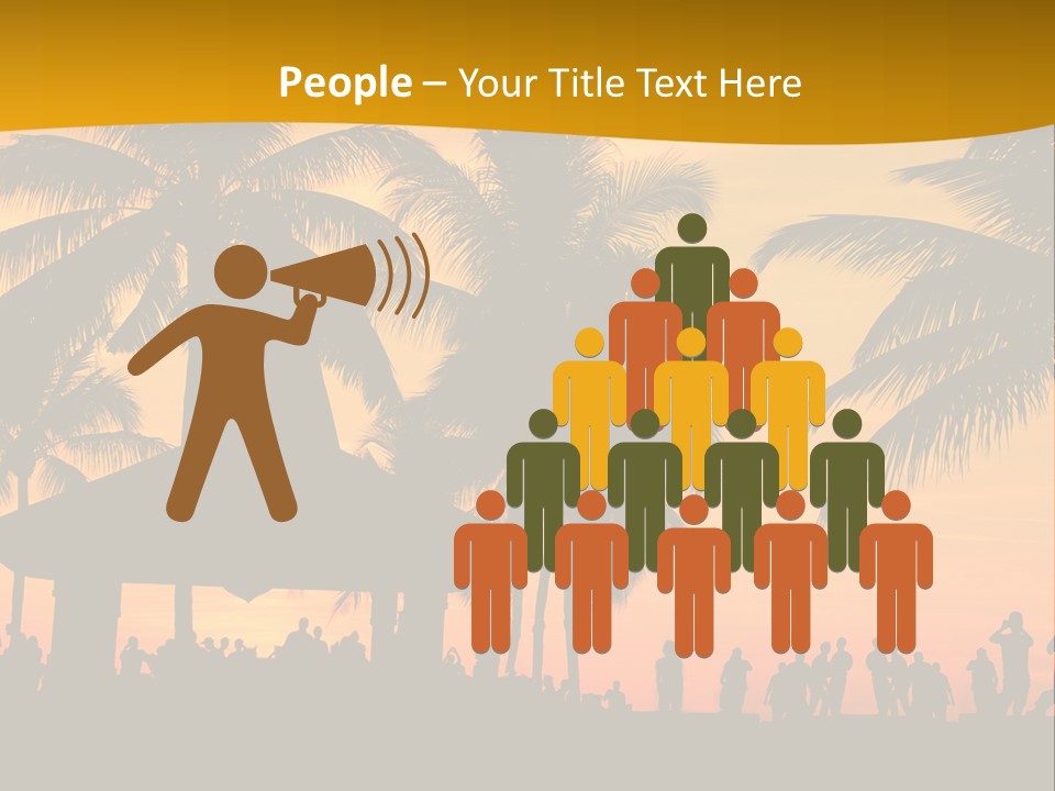 Palm Trees In Miami PowerPoint Template