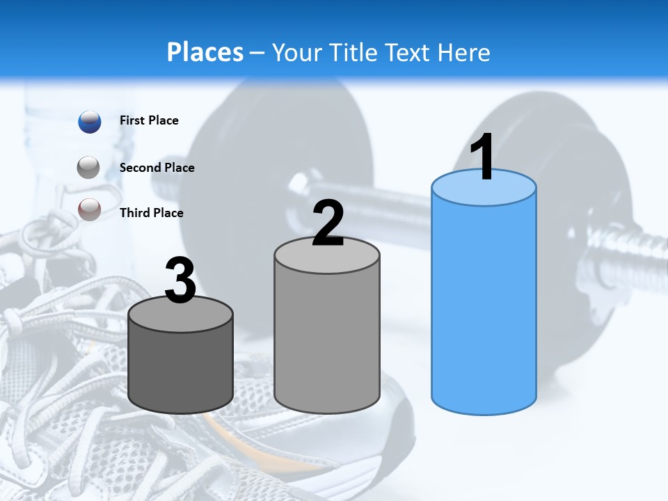 Dumbbells And Sneakers PowerPoint Template