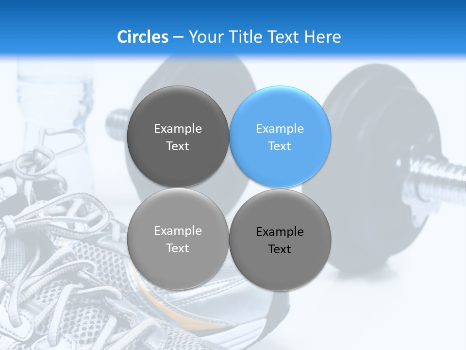 Dumbbells And Sneakers PowerPoint Template