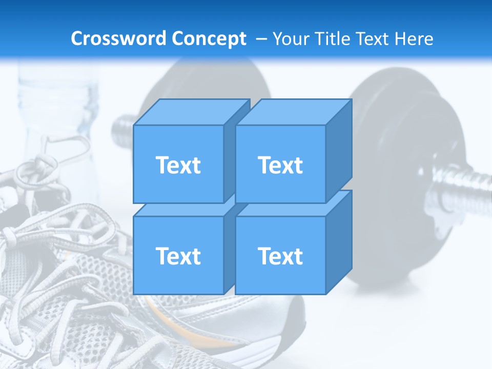 Dumbbells And Sneakers PowerPoint Template