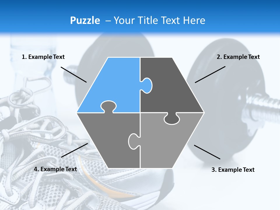 Dumbbells And Sneakers PowerPoint Template