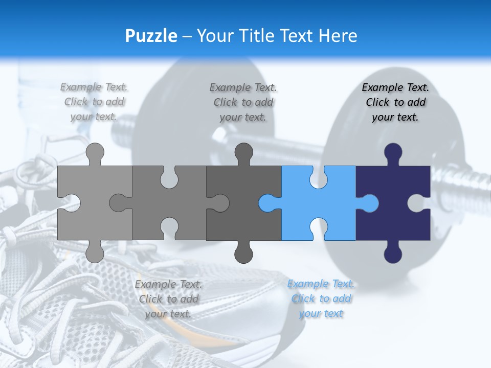 Dumbbells And Sneakers PowerPoint Template