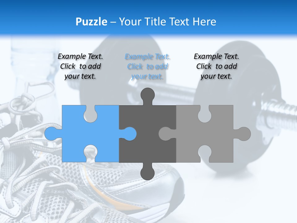 Dumbbells And Sneakers PowerPoint Template