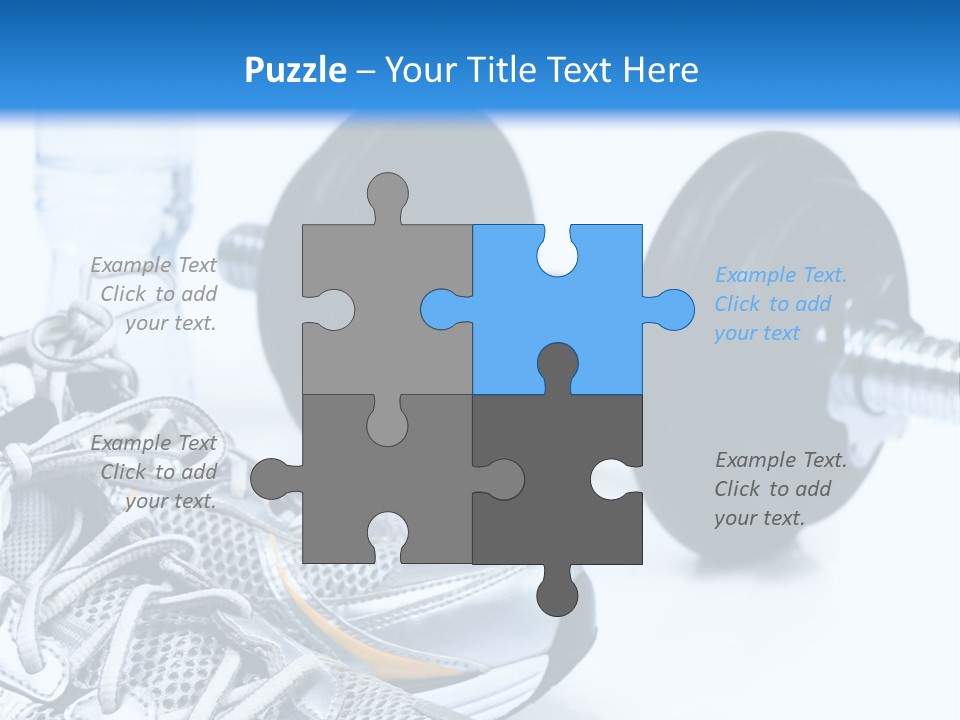 Dumbbells And Sneakers PowerPoint Template