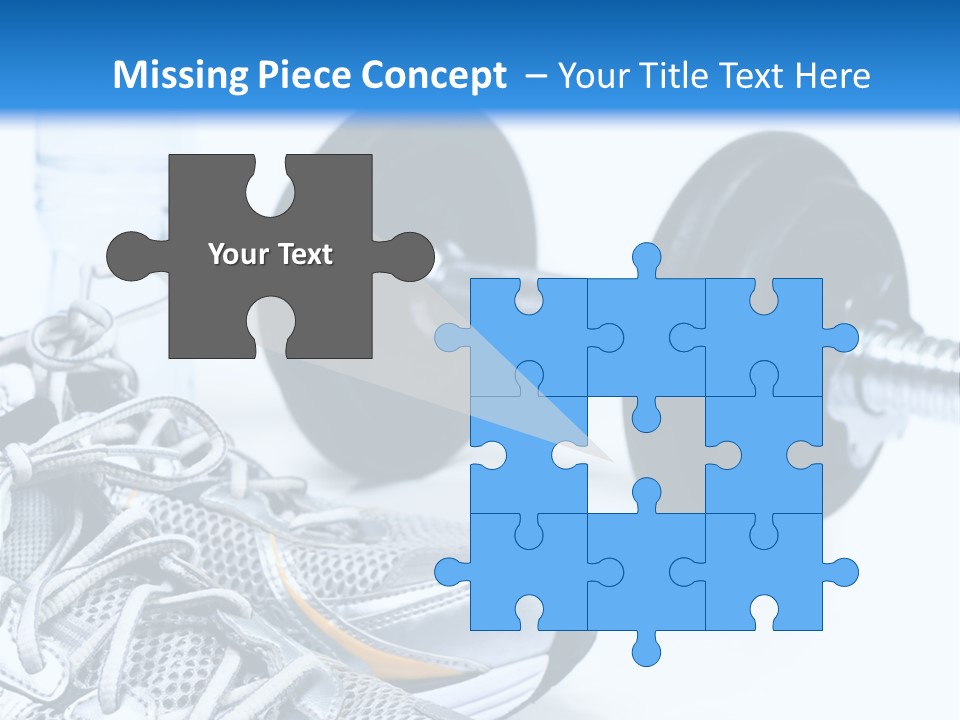 Dumbbells And Sneakers PowerPoint Template