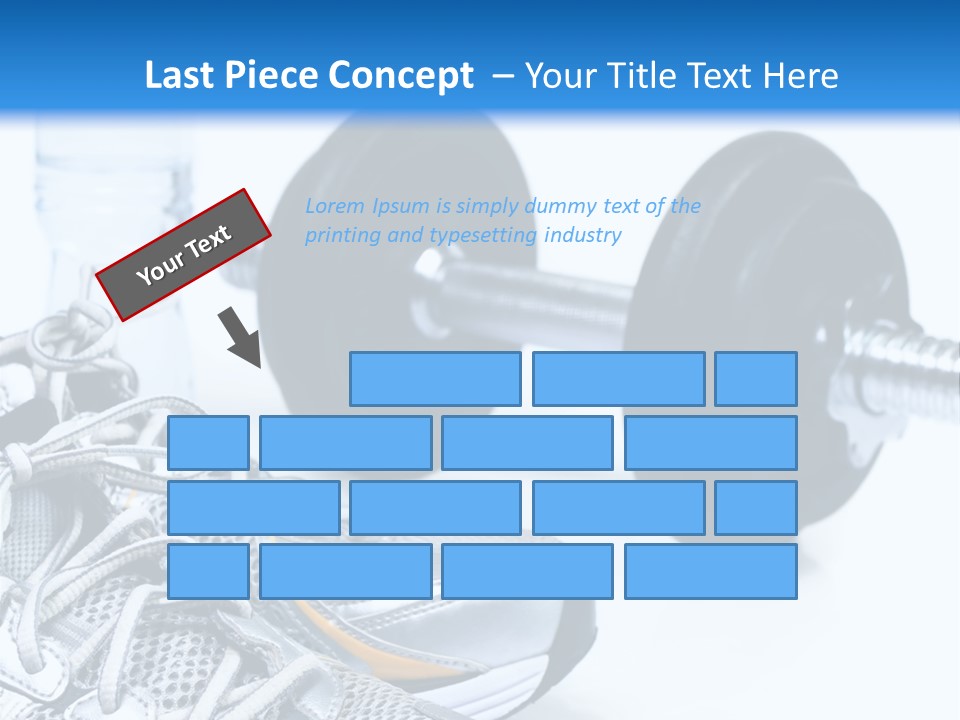 Dumbbells And Sneakers PowerPoint Template
