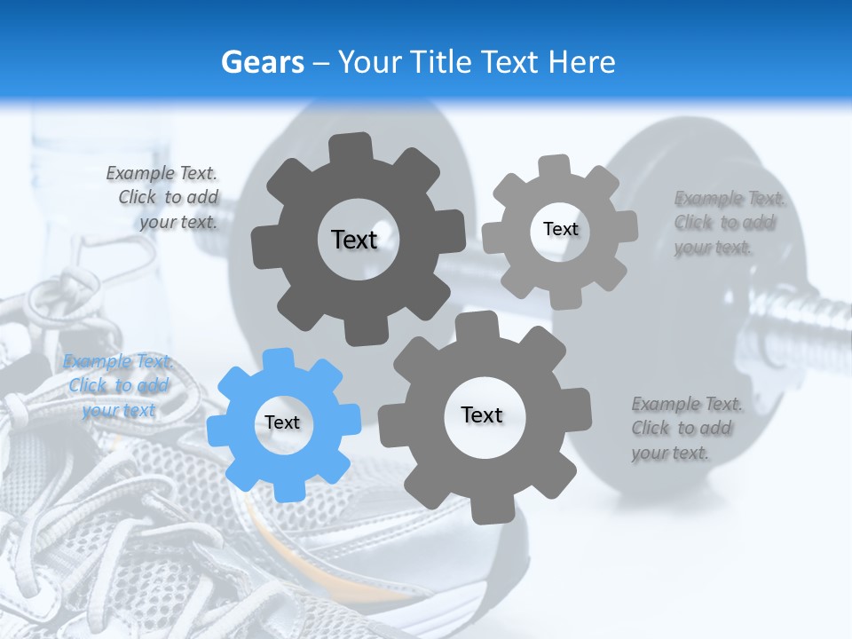 Dumbbells And Sneakers PowerPoint Template