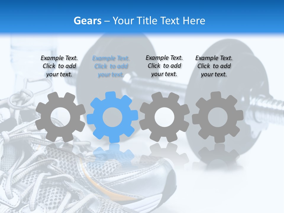 Dumbbells And Sneakers PowerPoint Template