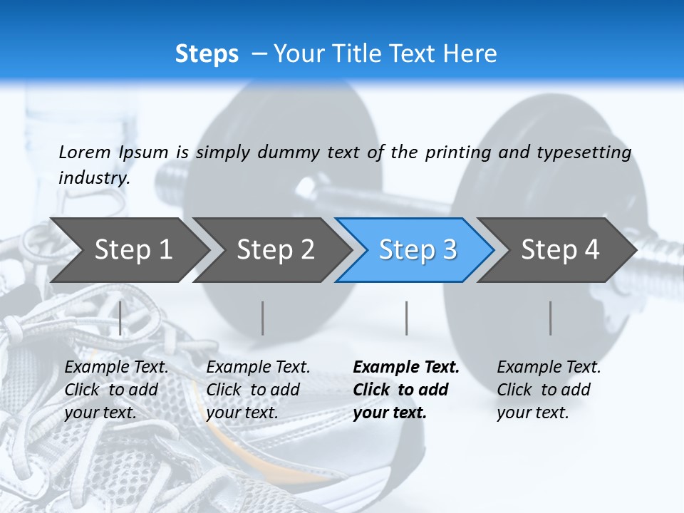 Dumbbells And Sneakers PowerPoint Template