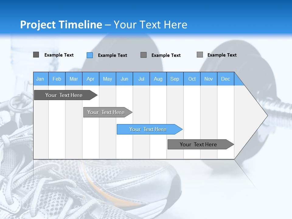 Dumbbells And Sneakers PowerPoint Template