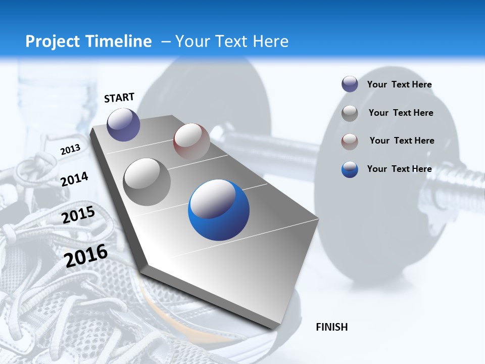 Dumbbells And Sneakers PowerPoint Template