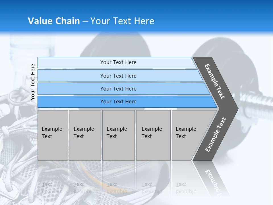 Dumbbells And Sneakers PowerPoint Template