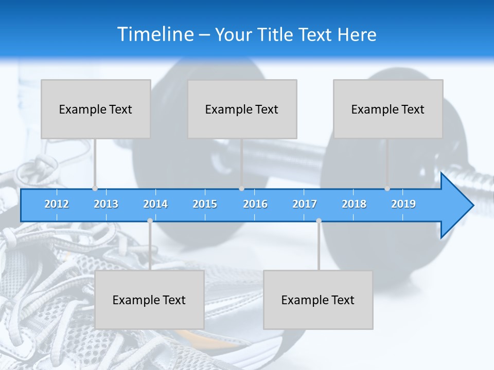 Dumbbells And Sneakers PowerPoint Template