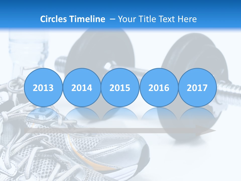 Dumbbells And Sneakers PowerPoint Template