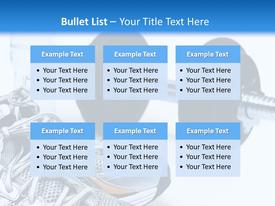 Dumbbells And Sneakers PowerPoint Template