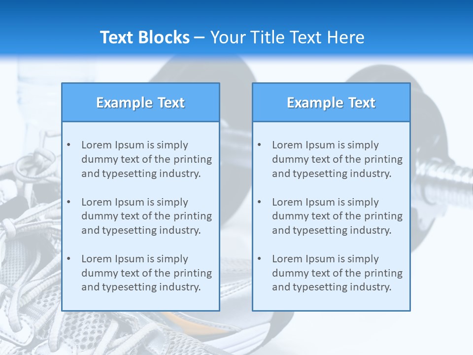 Dumbbells And Sneakers PowerPoint Template