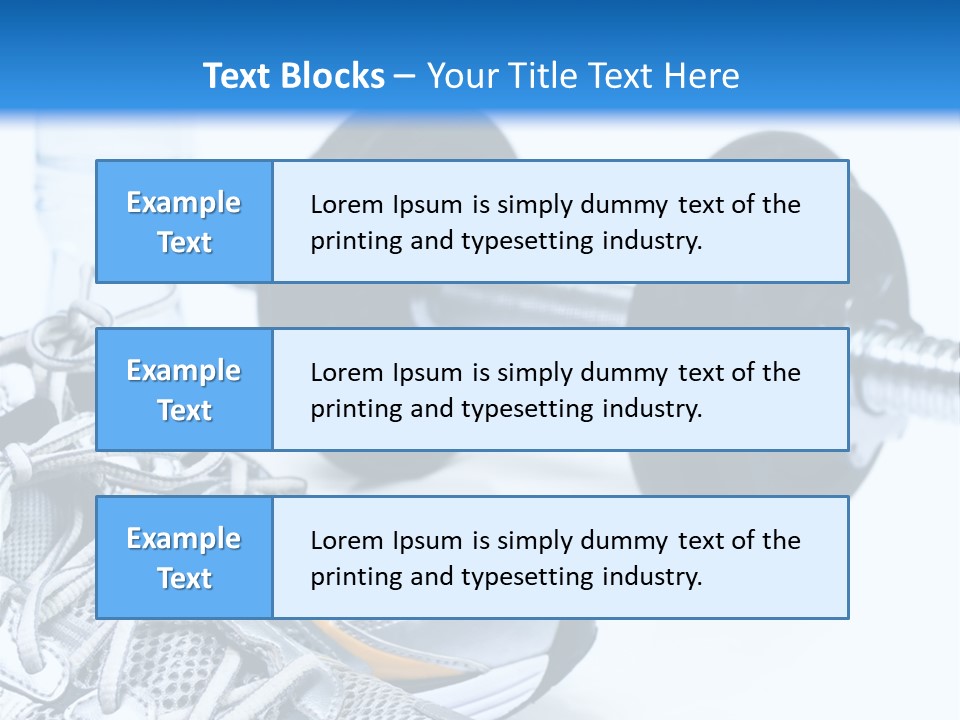 Dumbbells And Sneakers PowerPoint Template