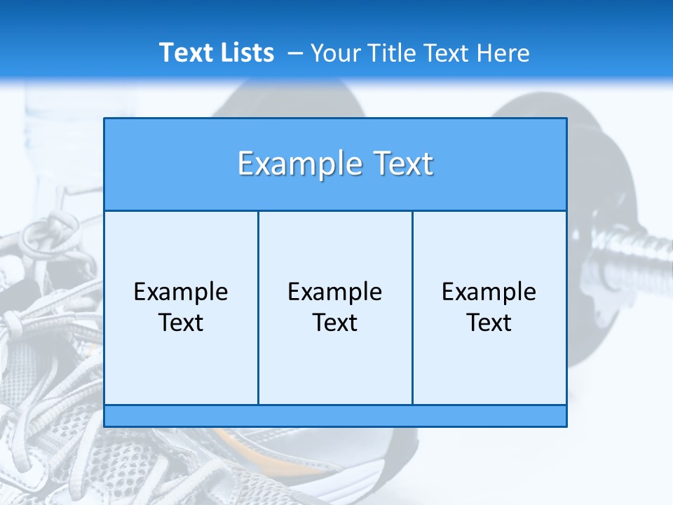 Dumbbells And Sneakers PowerPoint Template