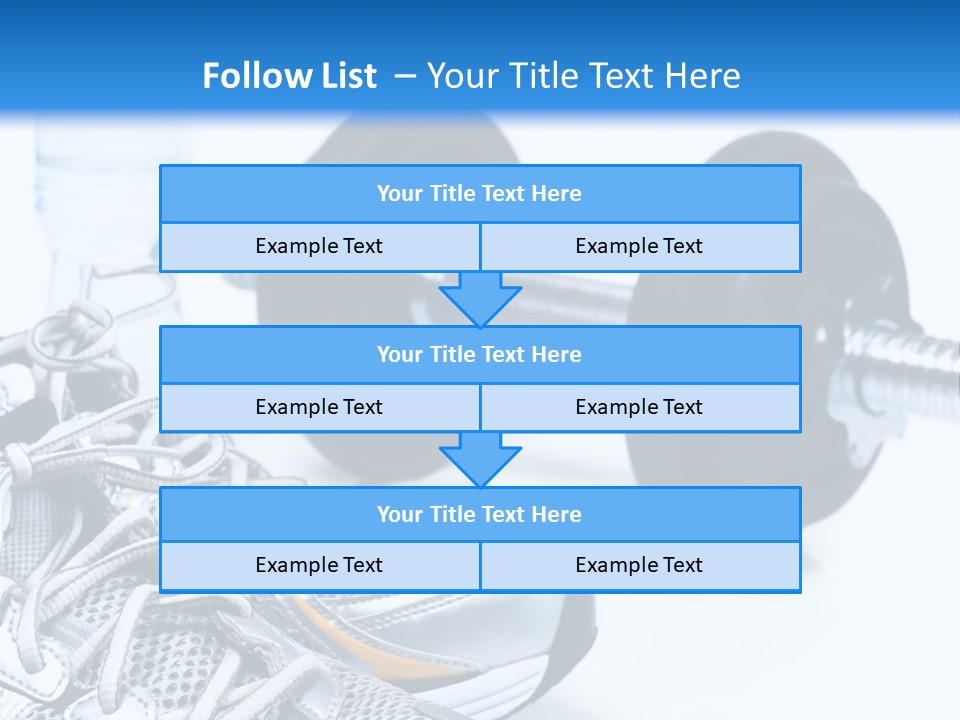 Dumbbells And Sneakers PowerPoint Template