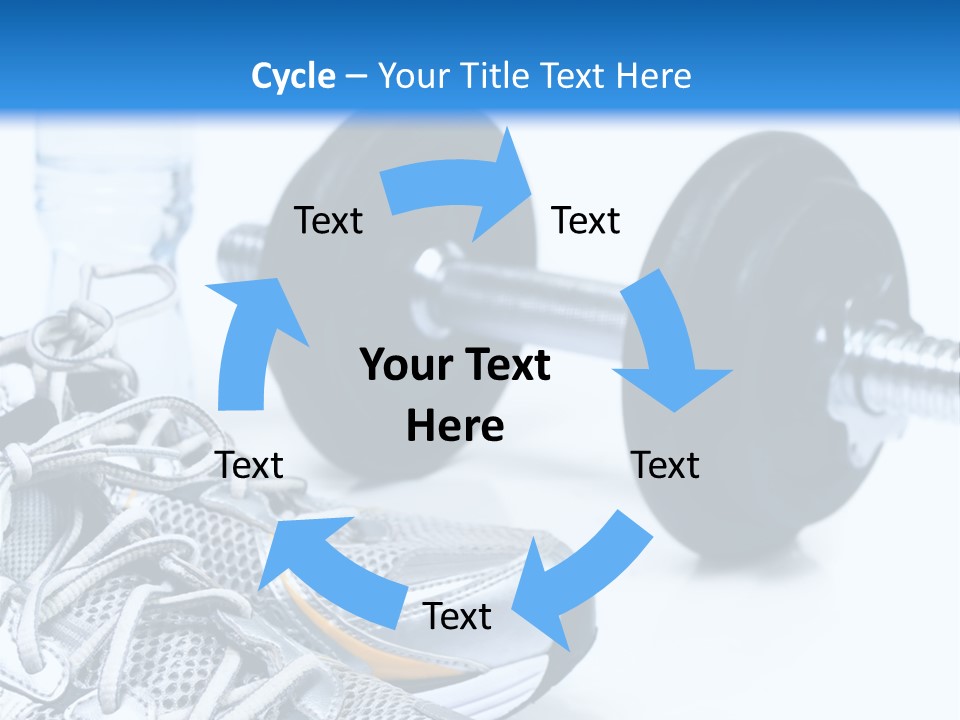 Dumbbells And Sneakers PowerPoint Template