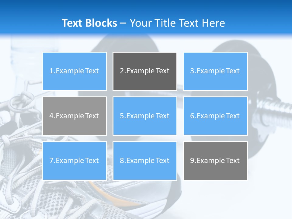 Dumbbells And Sneakers PowerPoint Template