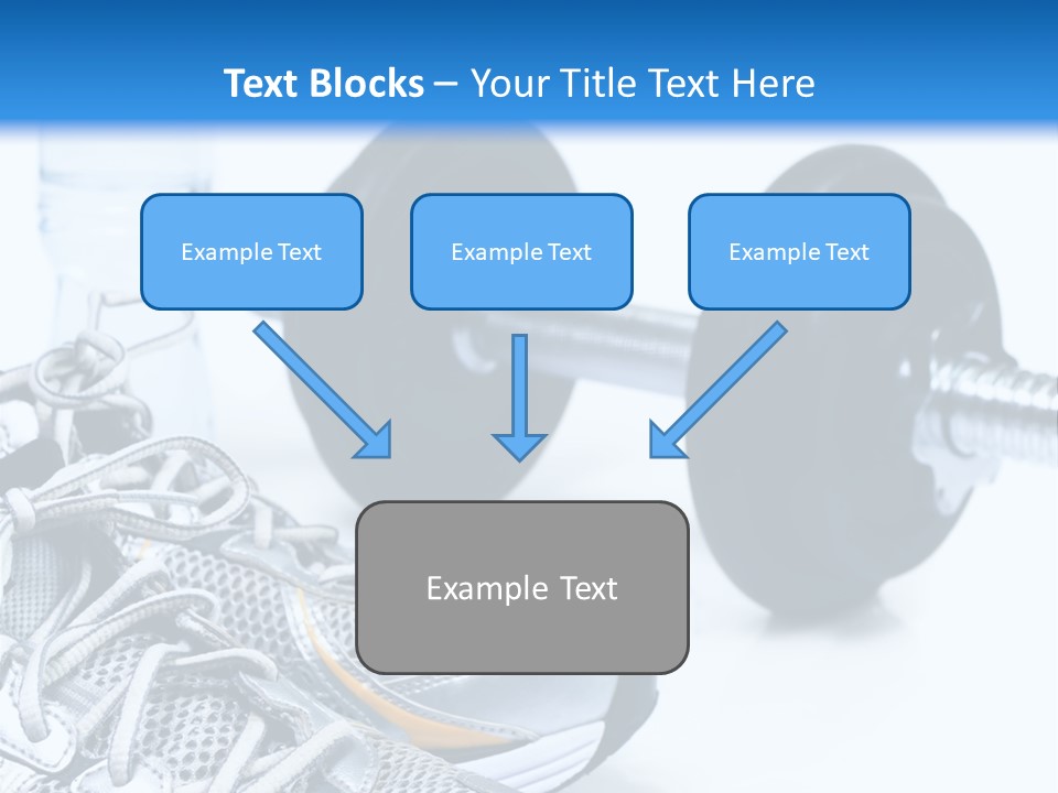 Dumbbells And Sneakers PowerPoint Template