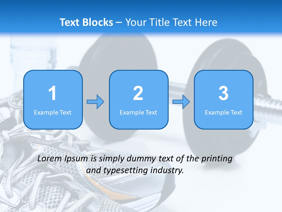 Dumbbells And Sneakers PowerPoint Template