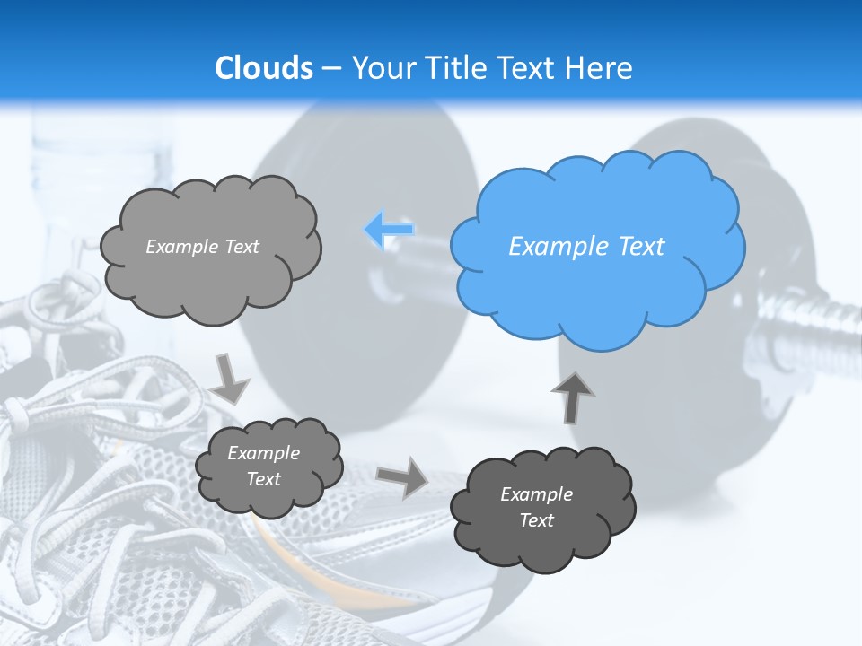Dumbbells And Sneakers PowerPoint Template