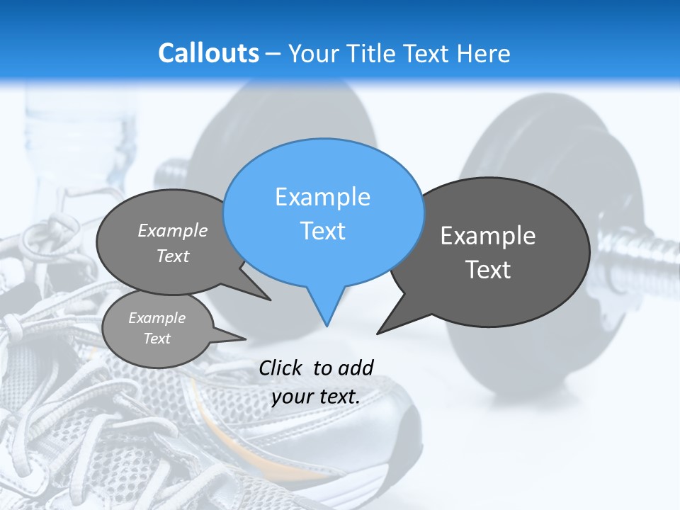 Dumbbells And Sneakers PowerPoint Template