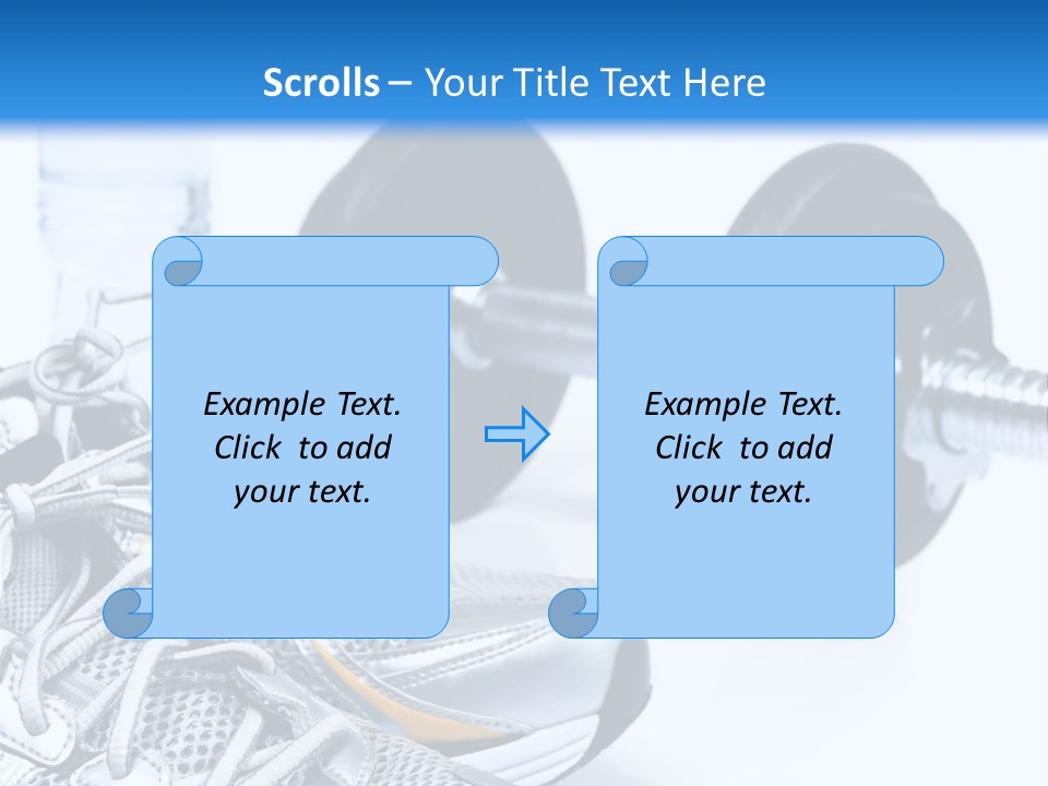 Dumbbells And Sneakers PowerPoint Template
