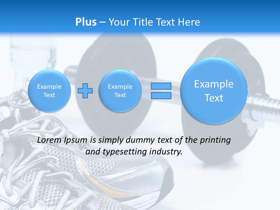 Dumbbells And Sneakers PowerPoint Template